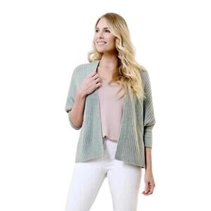 Bearfoot Dreams Women XXS/XS CozyChic Lite Ribbed Cardigan Batwig Sweater Grey